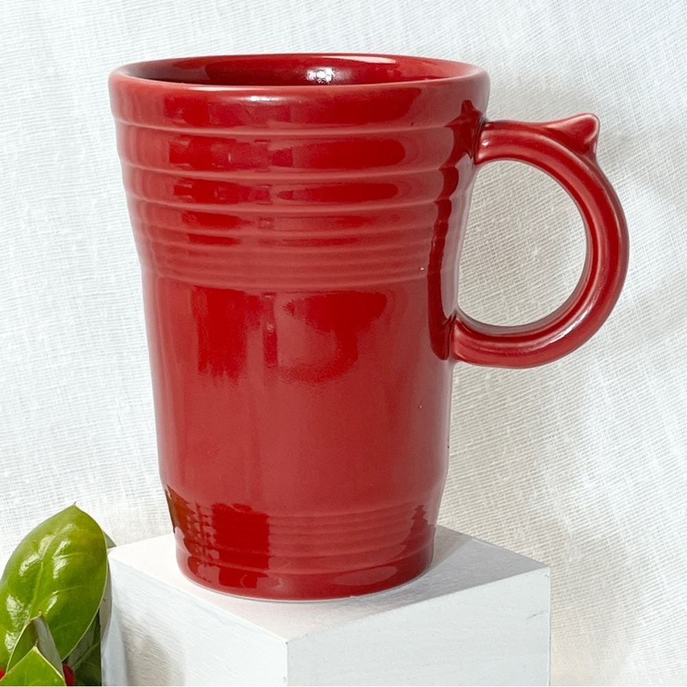 Fiesta Bistro Latte Mug Scarlet Red Tall Mug 18 oz